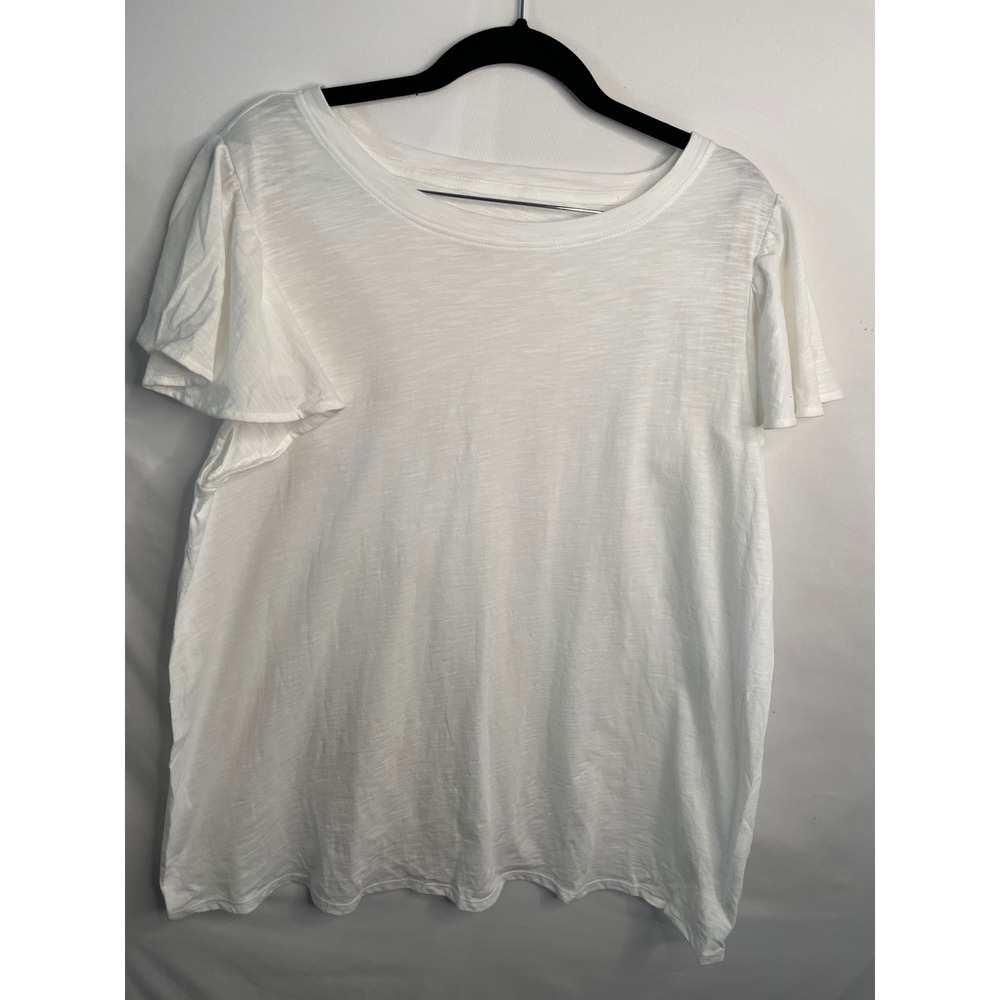 Isabel by Ingrid & Isabel White Flutter Sleeve Maternity Top XL NWT